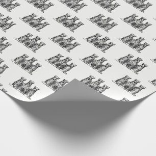 Papel De Presente Emblema de Brasão de Armas de Castelo Heráldico Vi