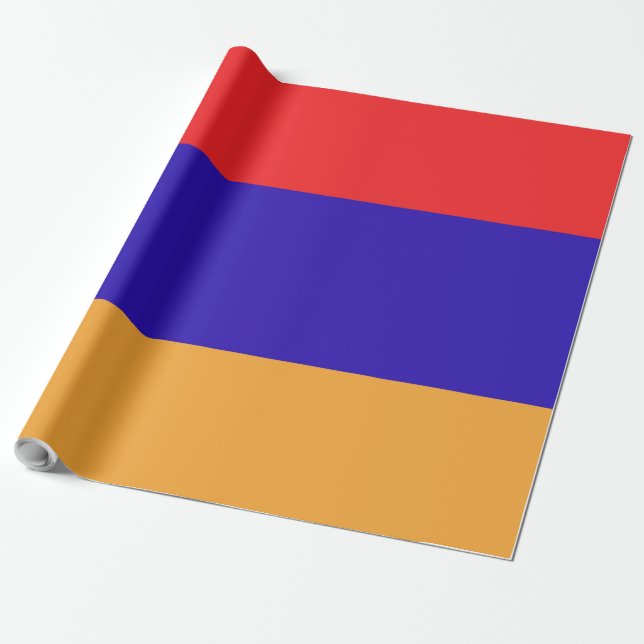 Papel De Presente Emblema de Sinalizador da Armênia (Desenrolado)