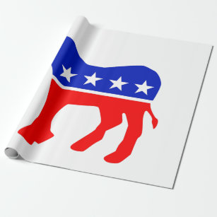 Papel De Presente Emblema Político do Partido Democrático (Donkey)