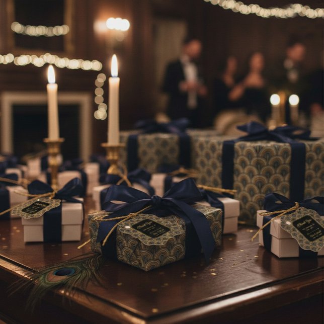 Papel De Presente Embroidered Art Deco Pattern Wrapping Paper (Criador carregado)