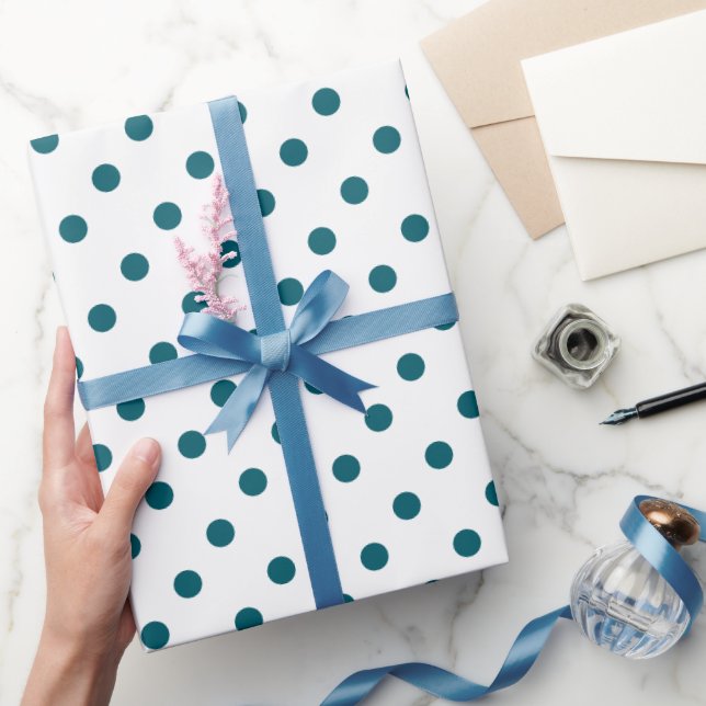 Papel De Presente Embrulhe seu Presente com Elegância em Azul Turque (Presentear)
