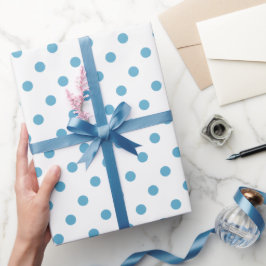 Papel De Presente Embrulhe seu Presente em Serenidade Azul Céu