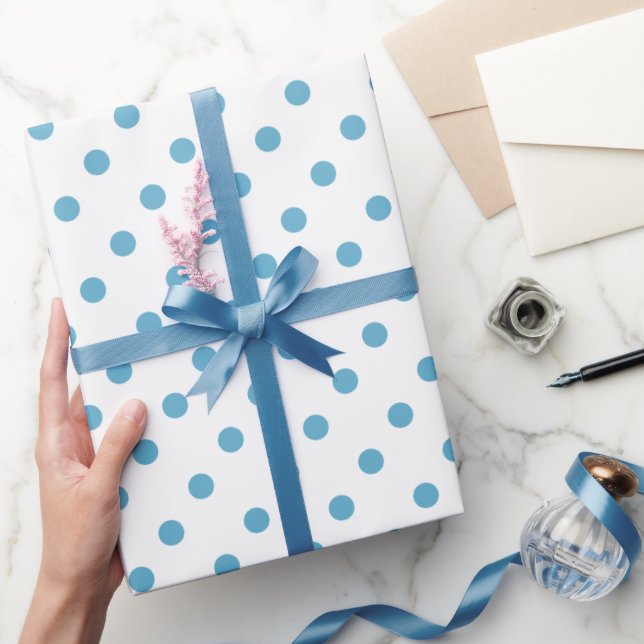 Papel De Presente Embrulhe seu Presente em Serenidade Azul Céu (Presentear)