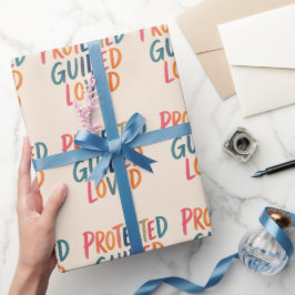 Papel De Presente Embrulho de Afirmação Positiva Protegida Guiada Am