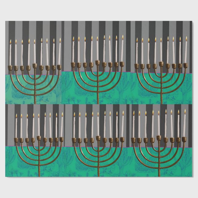 Papel De Presente Embrulho de Presente de Hanukkah (Aberto)