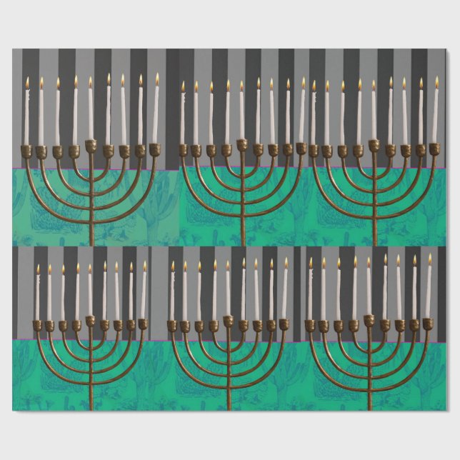 Papel De Presente Embrulho de Presente de Hanukkah (Aberto)