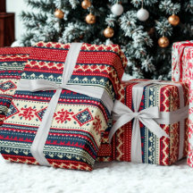 Embrulho de Presente de Suéter de Natal Feio Nórdi