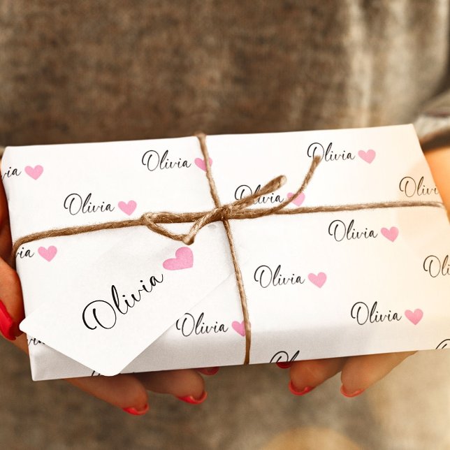 Papel De Presente Embrulho de Presente Personalizado Nome Aniversári (Criador carregado)