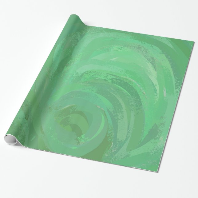 Papel De Presente Emerald Cream Green (Desenrolado)