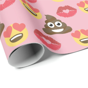 Papel De Presente Emoji bonito no amor, no emoji do tombadilho & nos