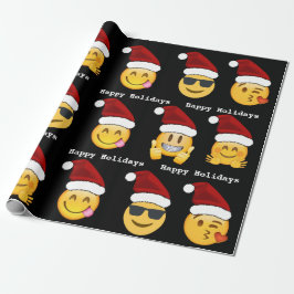 Papel De Presente Emoji Christmas