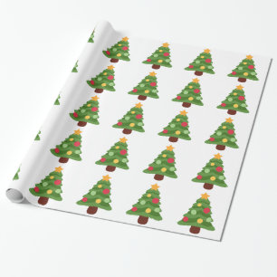 Papel De Presente emojis de árvore de natal
