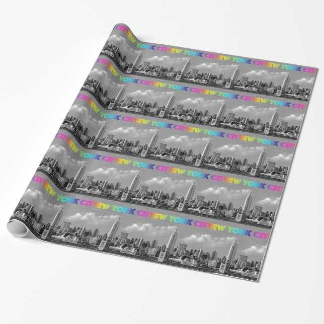 Papel De Presente Empire State Building NYC USA - Foto Pro (Desenrolado)