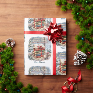 Papel De Presente Encalhado Com o Padrão do Capítulo Favorito