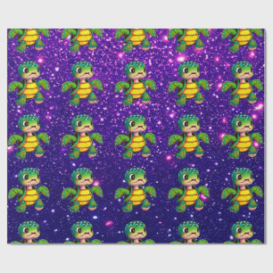 Papel De Presente Encantamento Encantado Adorável De Tartaruga, Cons