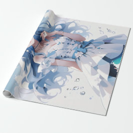 Papel De Presente Encantando a Sereia, Design de Aniversário para Me