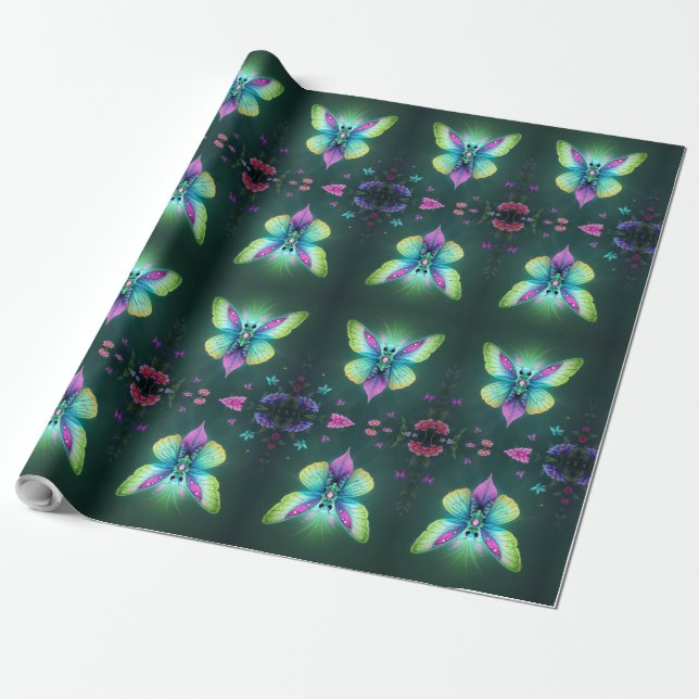 Papel De Presente Encantando Fada Moonlit (Desenrolado)