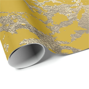 Papel De Presente Encanto brilhante de mármore Dourado mais foxier