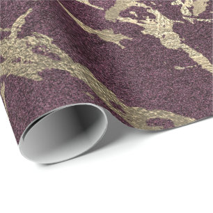 Papel De Presente Encanto brilhante de mármore Dourado mais foxier