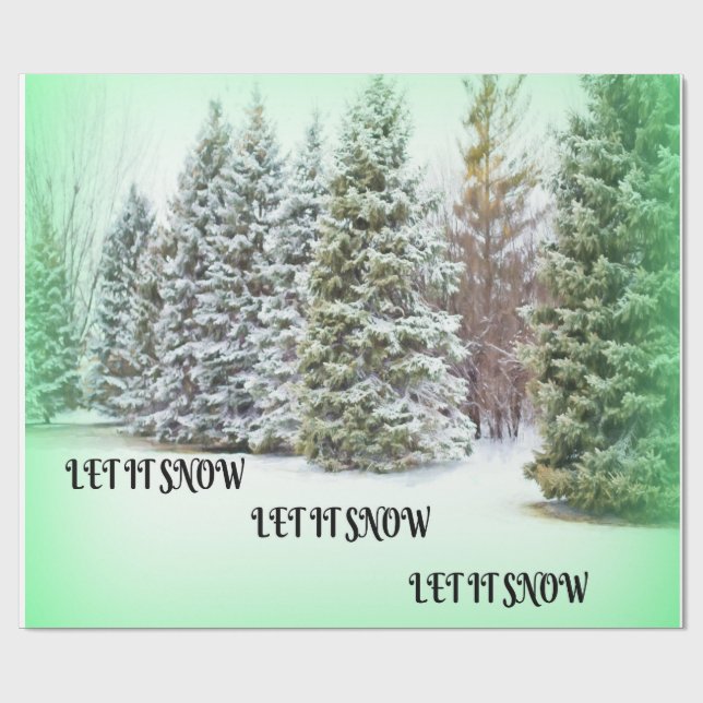 Papel De Presente Encanto de Neve Festa de Natal (Aberto)