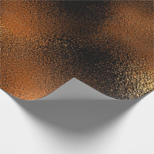 Papel De Presente Encanto de vidro Dourado preto profundo do gelo