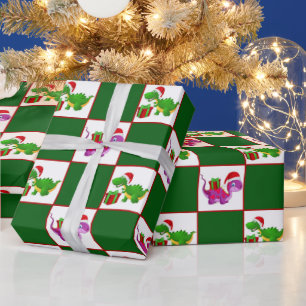 Papel De Presente Encapsulamento de festas de padrões de dinossauros