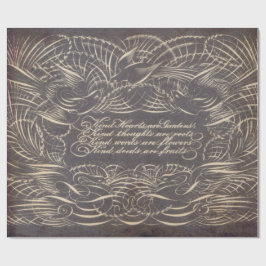 Papel De Presente Encerre folhas do Flourish 60lb Decoupage 30" x