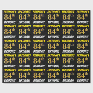 Papel De Presente Enegreça, falso/ouro de imitação, "84th
