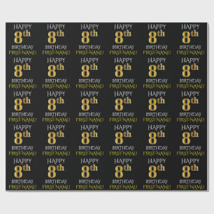 Papel De Presente Enegreça, "papel de envolvimento do 8o ANIVERSÁR