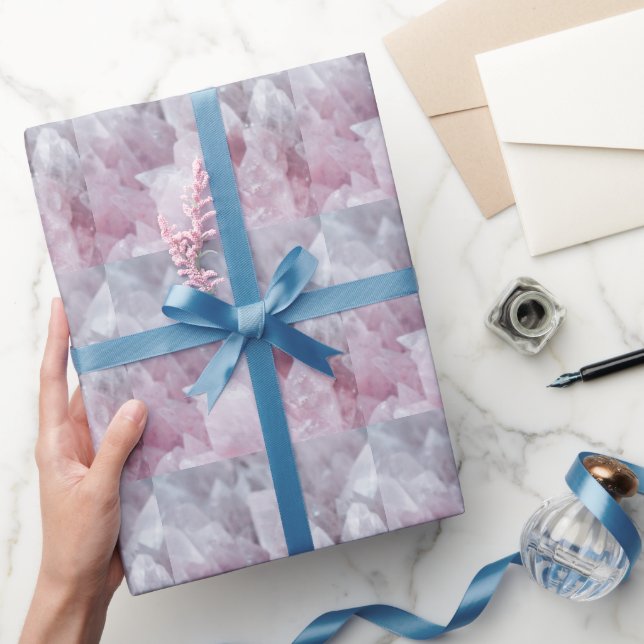 Papel De Presente Energia Espirituosa Da Mente Rosa Quartz (Presentear)