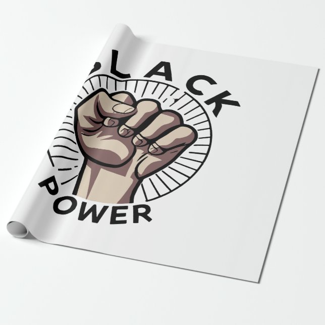 Papel De Presente Energia Preta Afrocêntrica (Desenrolado)