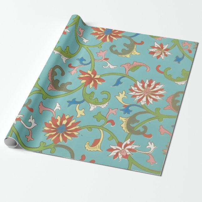 Papel De Presente Enfeite Chinês (Desenrolado)