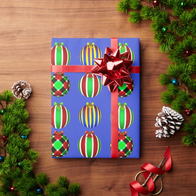 Papel De Presente Enfeite Colorido de Natal (Presente de Natal)