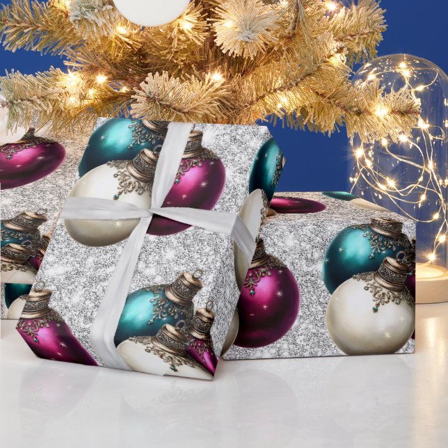 Papel De Presente Enfeite de Bola de Natal Elegante (Feriados)