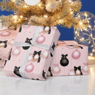 Papel De Presente Enfeite de Natal dourado presente para ela charmes
