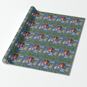 Papel De Presente Enfeite de Natal Personalizado com Rosto Floco de 