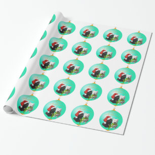 Papel De Presente Enfeite de Natal Westie Scottie