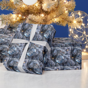 Papel De Presente Enfeite de Neve de Cristal de Natal