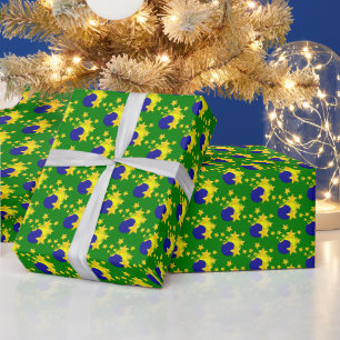 Papel De Presente Enfeites de Bola de Natal