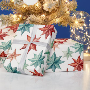 Papel De Presente Enfeites de Estrela de Natal Moderno Natal