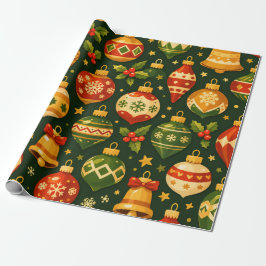 Papel De Presente Enfeites de Natal