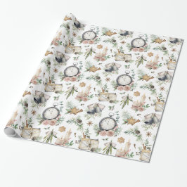 Papel De Presente Enfeites de Natal Antigos