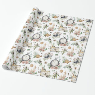 Papel De Presente Enfeites de Natal Antigos