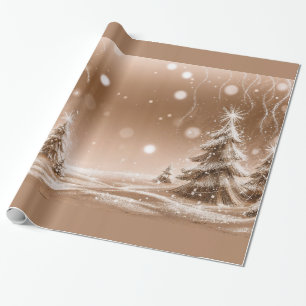 Papel De Presente Enfeites de Natal Decorativos com Neve