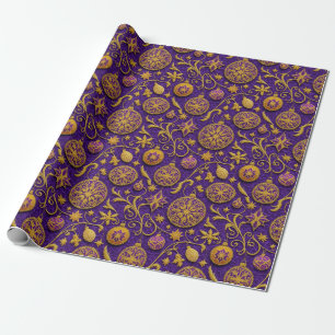 Papel De Presente Enfeites de natal Dourados decorativos