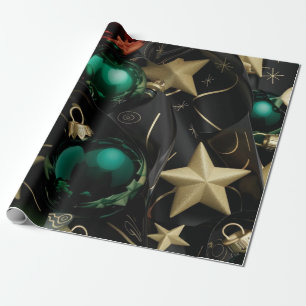 Papel De Presente Enfeites de natal luxuosos