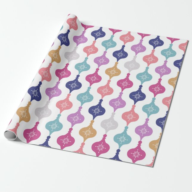 Papel De Presente Enfeites de natal moderno (Desenrolado)