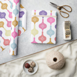 Papel De Presente Enfeites de natal moderno