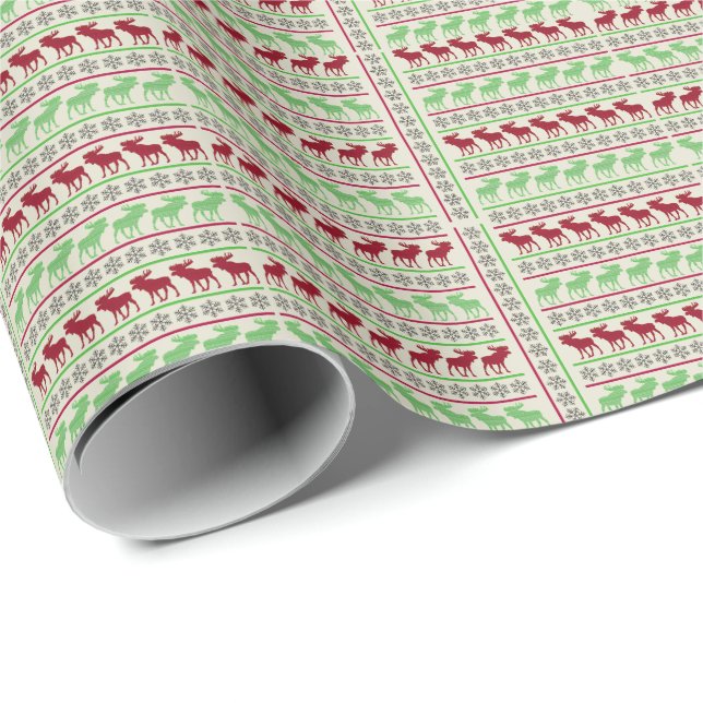 PAPEL DE PRESENTE ENFEITES DE NATAL REINDEER (Ponta do rolo)