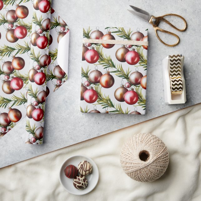Papel De Presente Enfeites Elegantes de Natal Árvore de Natal Feriad (Artesanato)
